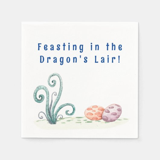 先史時代のドラゴンエッグ自然生息地 スタンダードカクテルナプキン (正面)