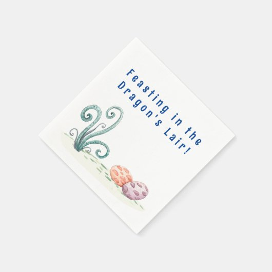 先史時代のドラゴンエッグ自然生息地 スタンダードカクテルナプキン (角)