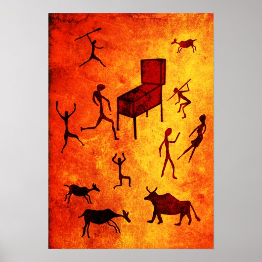 先史時代のピンボール ポスター (正面)