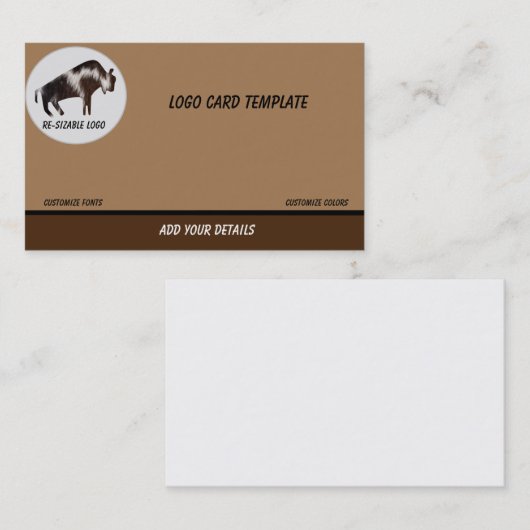 先史時代のフューリーブルバイソン 名刺 (正面/裏面)