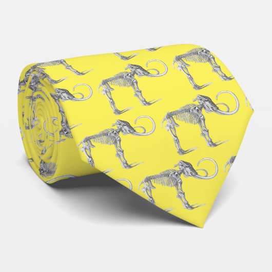 先史時代のマンモスゾウ骨格化石 ネクタイ (ロール)