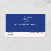 先史時代のロゴ卵と鳥のロゴ 名刺 (正面)