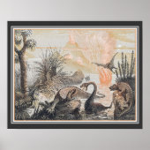 先史時代の世界の動物1920年代 ポスター (正面)