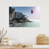 先史時代の世界プリント ポスター (キッチン)