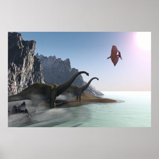 先史時代の世界プリント ポスター (正面)