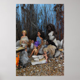 先史時代の人形。 ポスター