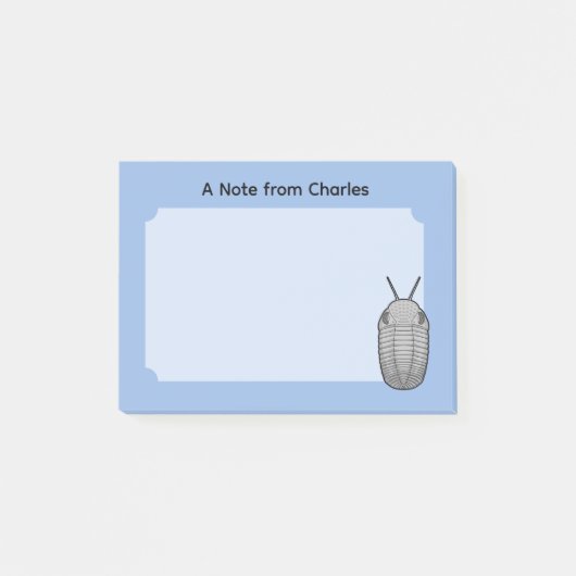 先史時代の動物トリロバイト ポストイット (正面)