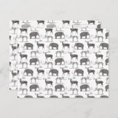 先史時代の動物 – ウールマンモスとメガセロス ポストカード (正面/裏面)