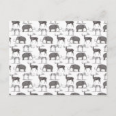 先史時代の動物 – ウールマンモスとメガセロス ポストカード (正面)