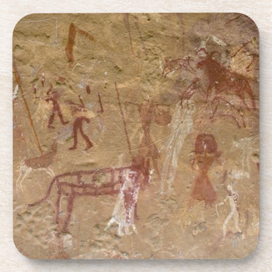 先史時代の岩絵、アカクス、サハラ コースター (正面)
