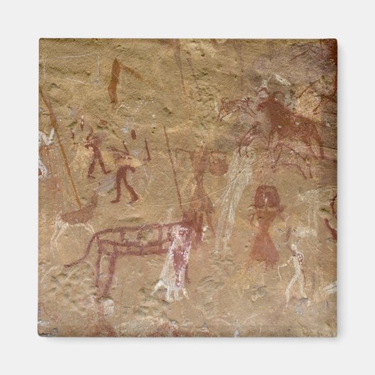 先史時代の岩絵、アカクス、サハラ マグネット (正面)