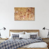 先史時代の岩絵、赤草、佐原 キャンバスプリント (インサイチュ (寝室))