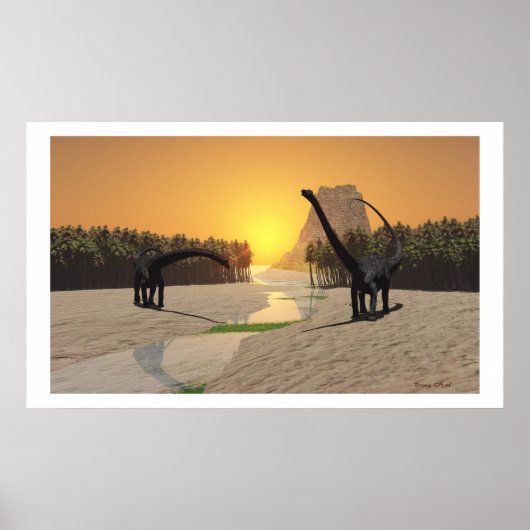 先史時代の川プリント ポスター (正面)