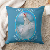 先史時代の巨大な水トカゲ – Masasaurus Thro クッション (ブランケット)