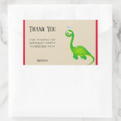 先史時代の恐竜ありがとう 長方形シール (バッグ)