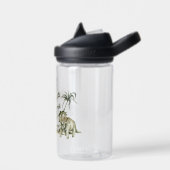 先史時代の恐竜のシーン ウォーターボトル (左面)