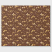 先史時代の恐竜の化石 ラッピングペーパー (フラット)