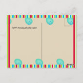 先史時代の恐竜の誕生日パーティー ポストカード (裏面)