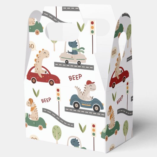 先史時代の恐竜カラフルの群れ フェイバーボックス (オープン)