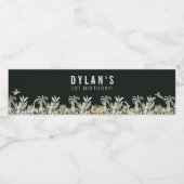 先史時代の恐竜テーマ誕生日 ペットボトルラベル (シングルラベル)