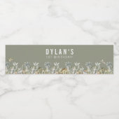 先史時代の恐竜テーマ誕生日 ペットボトルラベル (シングルラベル)