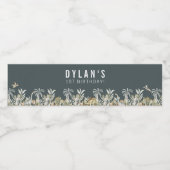 先史時代の恐竜テーマ誕生日 ペットボトルラベル (シングルラベル)