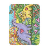 先史時代の恐竜バレンタイン磁石 マグネット (縦)