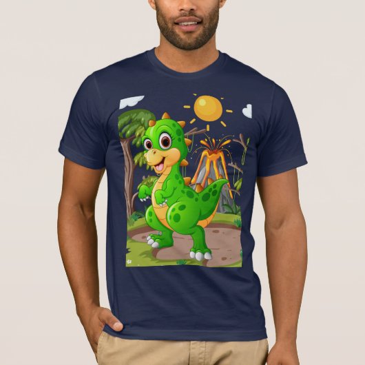 先史時代の恐竜ワールド Tシャツ (正面)