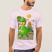 先史時代の恐竜ワールド Tシャツ (正面)