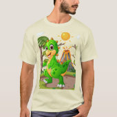 先史時代の恐竜ワールド Tシャツ (正面)