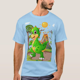先史時代の恐竜ワールド Tシャツ