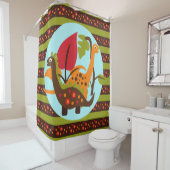 先史時代の恐竜 シャワーカーテン (インサイチュ)