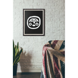 先史時代の戦士顔 – 古代の部族 ポスター