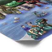 先史時代の散水穴 ポスター (角)