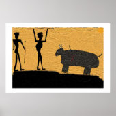 先史時代の洞窟スケッチオブ狩り ポスター (正面)