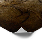 先史時代の洞窟壁画 ポスター (角)