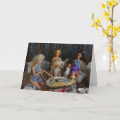 先史時代の生活 カード (黄色い花)