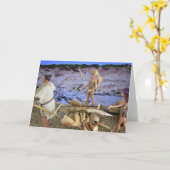 先史時代の生活。 カード (黄色い花)