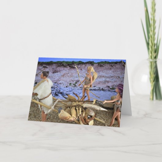 先史時代の生活。 カード (正面)