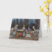 先史時代の生活 カード (黄色い花)