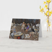 先史時代の生活 カード (黄色い花)