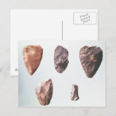 先史時代の石器、Grotte deより ポストカード (正面/裏面)