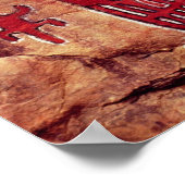 先史時代の絵画岩 ポスター (角)