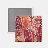 先史時代の絵画岩 マグネット (正面/裏面)