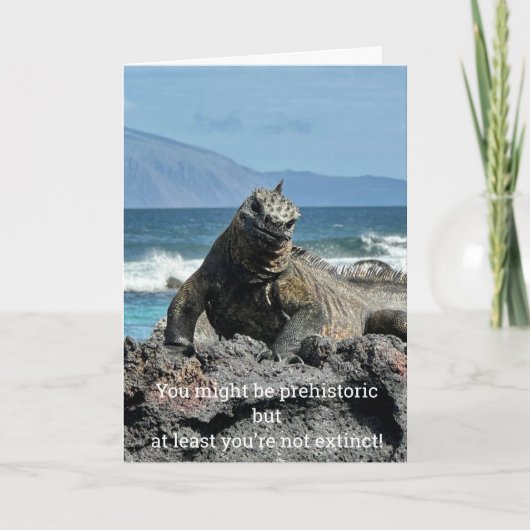 先史時代の誕生日カード カード (正面)