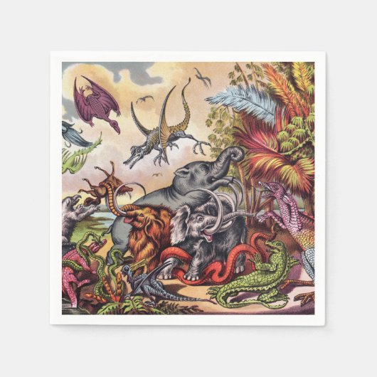 先史時代の遊び場 スタンダードカクテルナプキン (正面)