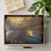 先史時代の部族の戦士ゴールデンアース絵を描 薄葉紙 (ギフト)