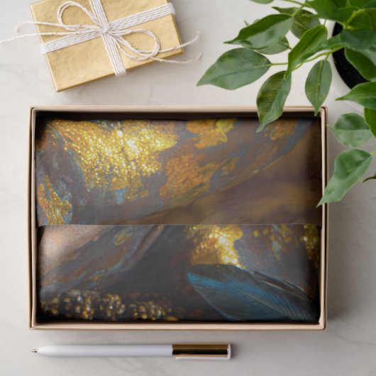 先史時代の部族の戦士ゴールデンアース絵を描 薄葉紙 (ギフト)