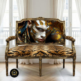 先史時代の部族の戦士ゴールデンアース絵を描 薄葉紙