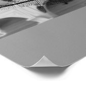 先史時代の魚B+W ポスター (角)